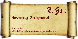 Novotny Zsigmond névjegykártya